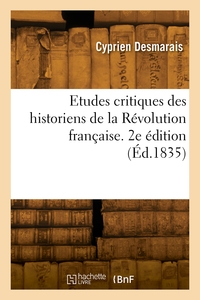 Image de Etudes critiques des historiens de la Révolution française. 2e édition