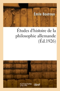 Picture of Études d'histoire de la philosophie allemande