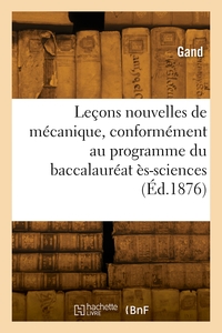 Picture of Leçons nouvelles de mécanique
