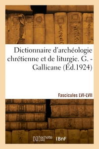 Picture of Dictionnaire d'archéologie chrétienne et de liturgie. Fascicules LVI-LVII