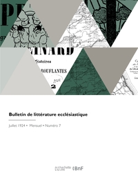 Image de Bulletin de littérature ecclésiastique