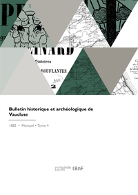Picture of Bulletin historique et archéologique de Vaucluse