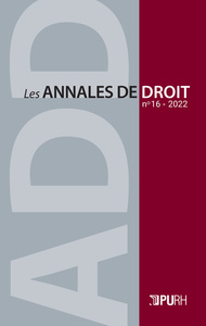 Picture of Les Annales de droit, n° 16/2022