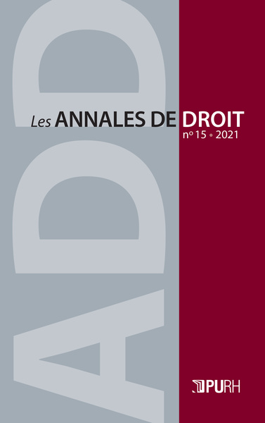 Picture of Les Annales de droit, n° 15/2021