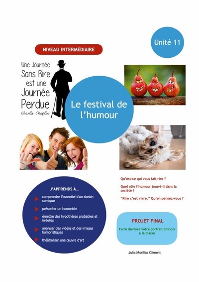 Picture of Unité 11 : Le festival de l'humour - Activités niveau intermédiare