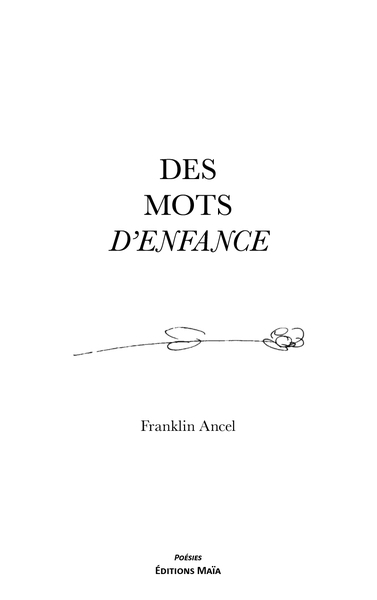 Picture of Des mots d'enfance