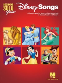 Image de DISNEY SONGS 15 SONGS ARRANGED FOR BEGINNING CHORD MELODY STYLE IN STANDARD NOTATION AND TABLATURE