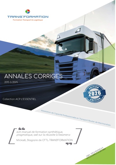 Image de Annales Corrigées - Examen National de Capacité Professionnelle en Transport Routier de Marchandises