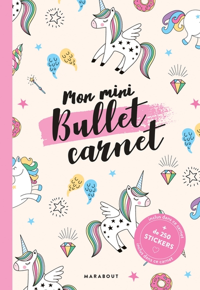 Image de Mon mini bullet carnet licornes - inclus 4 planches de stickers