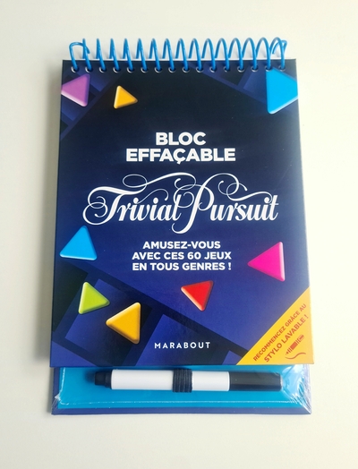 Picture of Bloc de jeux effacable - Trivial Pursuit