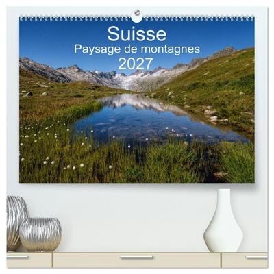 Picture of Suisse - Paysage de montagnes 2027 (Calendrier mural haut de gamme 2027 DIN A2 vertical), CALVENDO calendrier mensuel
