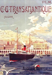 Image de Carnet Blanc, Affiche Transatlantique Alger