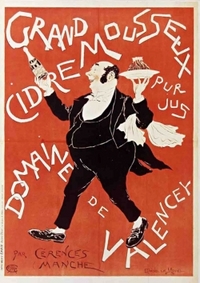 Image de Carnet Blanc, Affiche Cidre Valencey