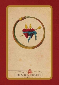 Image de Carnet Blanc, Cartomancie, Dix de coeur, 18e siècle