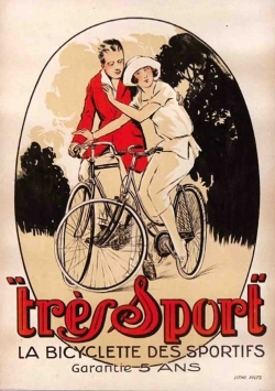 Image de Carnet Blanc, Affiche "Très Sport" Bicyclette