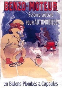 Image de Carnet blanc, Affiche Benzo essence automobiles