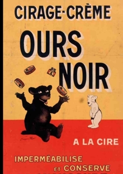 Image de Carnet Blanc, Affiche Cirage-Crème Ours Noir