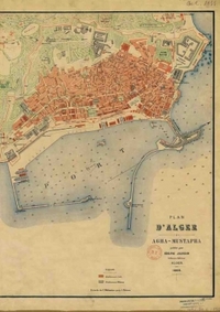 Image de Carnet Blanc, Plan d'Alger, Jourdan, 1888