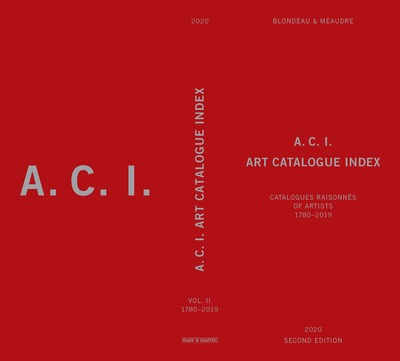 Image de ACI, Art catalogue index - catalogues raisonnés & critical catalogues of artists