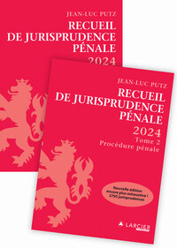 Image de Recueil de Jurisprudence pénale - 2024 - Tome 1 + Tome 2