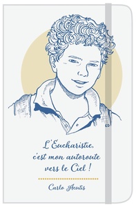 Image de Carnet A6 Carlo Acutis bleu Emilie Droulers