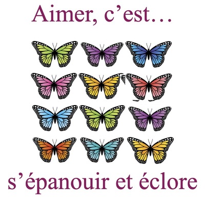 Image de Sac soufflet Papillons Hiver Multicolore face