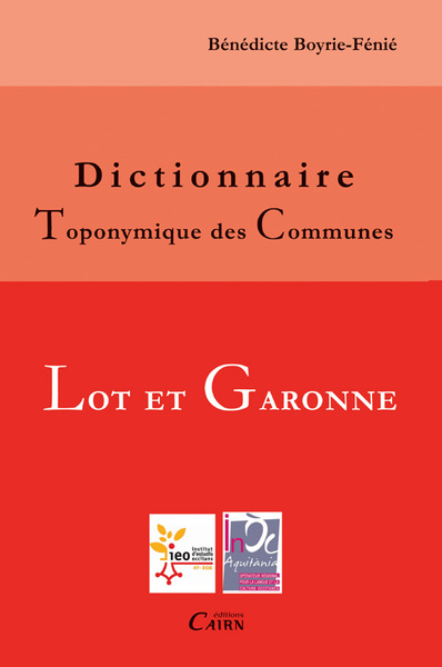 Image de Dictionnaire toponymique des communes