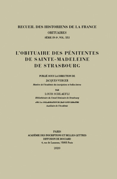 Picture of L'obituaire des Pénitentes de Sainte-Madeleine de Strasbourg