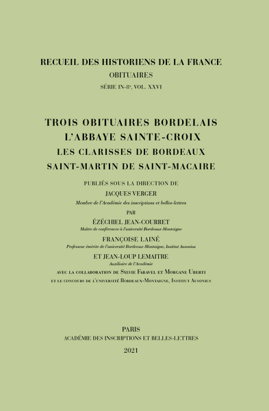 Picture of Trois obituaires bordelais