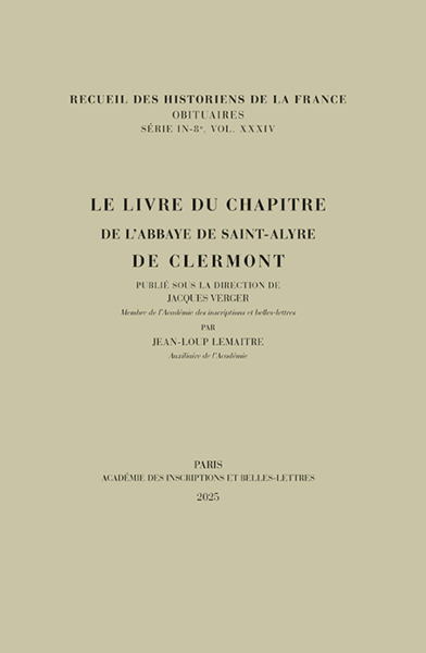 Picture of Le livre du chapitre de l'abbaye de Saint-Alyre de Clermont
