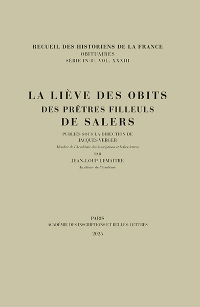 Picture of La liève des obits des prêtres filleuls de Salers