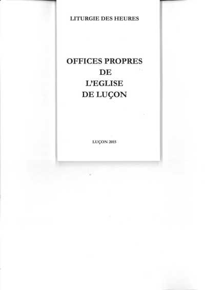 Image de OFFICES PROPRES DE L'EGLISE DE LUCON