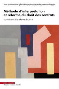 Picture of Méthode d'interprétation et réforme du droit des contrats