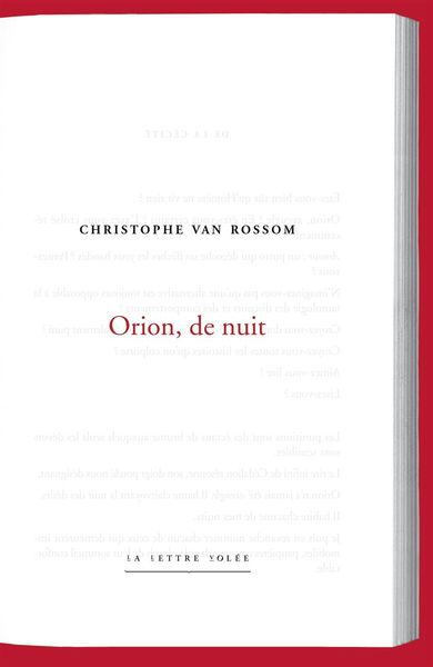 Image de Orion, de Nuit