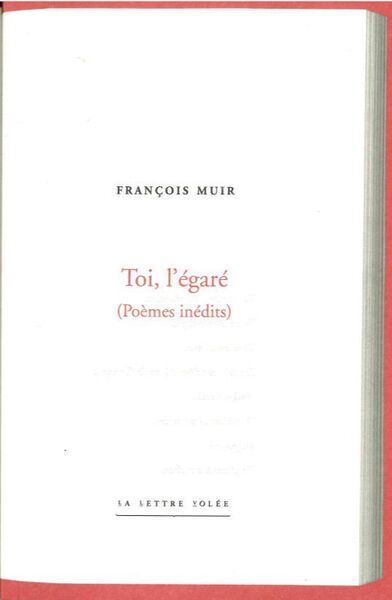 Image de Toi, l’égaré