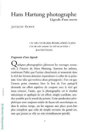 Picture of Hans Hartung Photographe