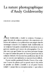 Picture of La Nature Photographique d'Andy Goldsworthy