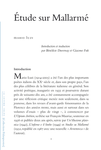 Picture of Étude sur Mallarmé