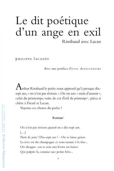 Picture of LE DIT POÉTIQUE D'UN ANGE EN EXIL