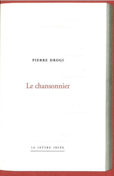 Image de Le chansonnier