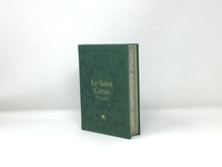 Image de Saint Coran - Bilingue  (arabe,franCais) - Moyen (14x20) - vert foncE - arc en ciel