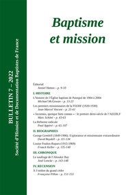Image de Baptisme et mission Bulletin 7 - 2022