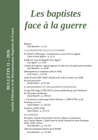 Picture of Les baptistes face à la guerre