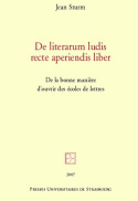 Picture of De literarum ludis recte aperiendis liber : de la bonne manière d'ouvrir des é