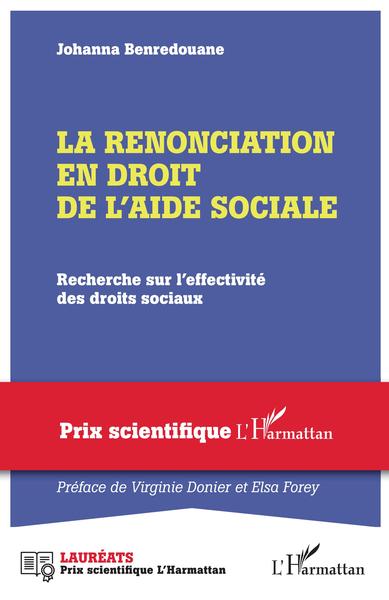 Picture of La renonciation en droit de l'aide sociale