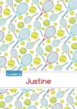 Picture of Le cahier de Justine - Blanc, 96p, A5 - Tennis