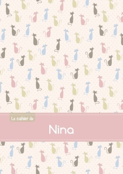 Picture of CAHIER NINA PTSCX,96P,A5 CHATS