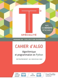 Picture of Barbazo Cahier d'Algo Mathématiques terminales spécialité - Ed. 2020