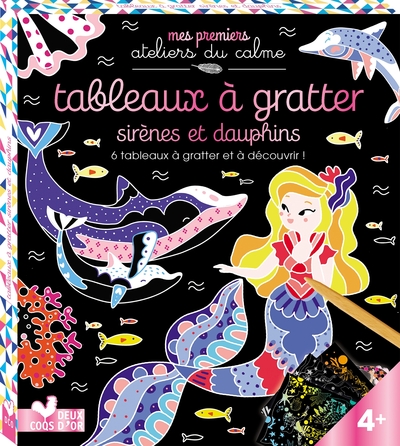 Picture of Tableaux à gratter Sirènes et dauphins - boîte avec accessoires
