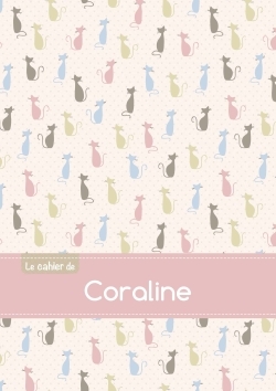 Picture of Le cahier de Coraline - Petits carreaux, 96p, A5 - Chats